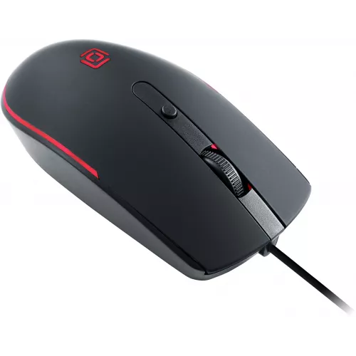 Мышь Оклик 100M черный оптическая 1600dpi USB для ноутбука 4but (1909417)