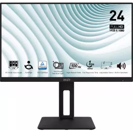 Монитор MSI 23.8" Pro MP242AP черный IPS LED 1ms 16:9 HDMI M/M HAS Piv 300cd 178гр/178гр 1920x1080 100Hz VGA DP FHD 3.3кг
