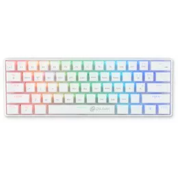 Клавиатура Оклик K763W механическая белый USB беспроводная BT/Radio Multimedia for gamer LED (1920562) кабель 1.5м