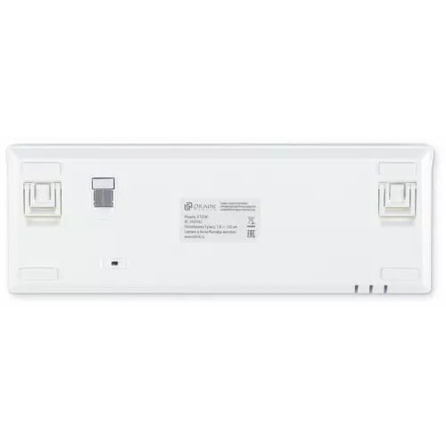 Клавиатура Оклик K763W механическая белый USB беспроводная BT/Radio Multimedia for gamer LED (1920562) кабель 1.5м