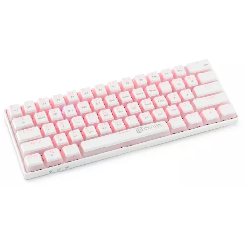 Клавиатура Оклик K763W механическая белый USB беспроводная BT/Radio Multimedia for gamer LED (1920562) кабель 1.5м