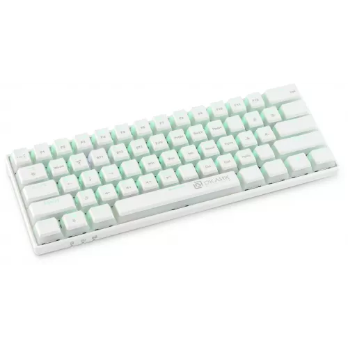 Клавиатура Оклик K763W механическая белый USB беспроводная BT/Radio Multimedia for gamer LED (1920562) кабель 1.5м