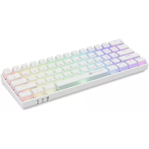Клавиатура Оклик K763W механическая белый USB беспроводная BT/Radio Multimedia for gamer LED (1920562) кабель 1.5м