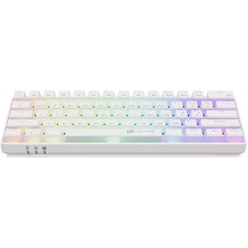 Клавиатура Оклик K763W механическая белый USB беспроводная BT/Radio Multimedia for gamer LED (1920562) кабель 1.5м