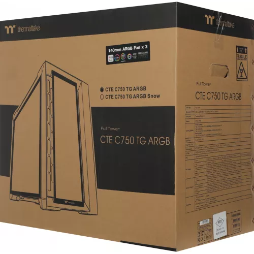 Корпус Thermaltake CTE C750 TG ARGB черный без БП ATX 14x120mm 14x140mm 4x200mm 4xUSB3.0 audio bott PSU