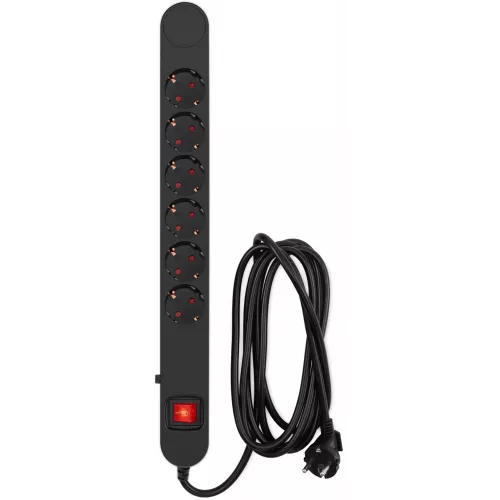 Сетевой фильтр Ippon NF-EU-3-16 3м (6 розеток) черный (коробка)