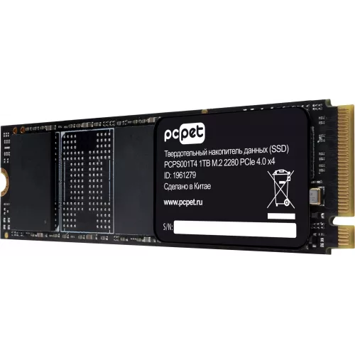 Накопитель SSD PC Pet PCIe 4.0 x4 1TB PCPS001T4 M.2 2280 OEM
