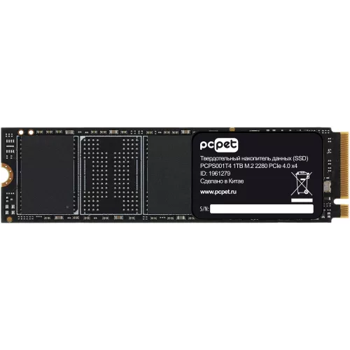 Накопитель SSD PC Pet PCIe 4.0 x4 1TB PCPS001T4 M.2 2280 OEM