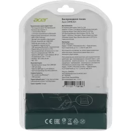 Мышь Acer OMR301 белый оптическая 1600dpi беспров. BT/Radio USB 4but (ZL.MCECC.01U)