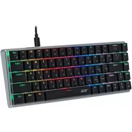 Клавиатура Acer OKW302 механическая серебристый USB Multimedia for gamer для ноутбука LED (ZL.KBDCC.01C) кабель 1.8м