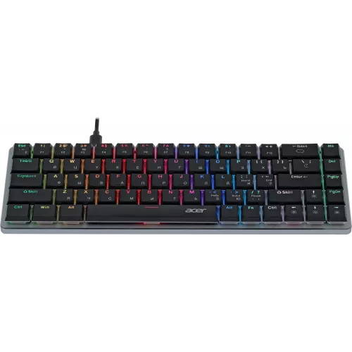 Клавиатура Acer OKW302 механическая серебристый USB Multimedia for gamer для ноутбука LED (ZL.KBDCC.01C) кабель 1.8м