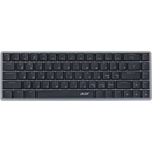 Клавиатура Acer OKW302 механическая серебристый USB Multimedia for gamer для ноутбука LED (ZL.KBDCC.01C) кабель 1.8м