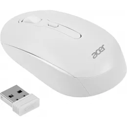 Мышь Acer OMR308 белый оптическая 1600dpi беспров. BT/Radio USB 4but (ZL.MCECC.023)