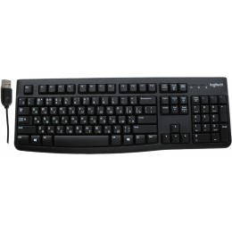 Клавиатура Logitech K120 черный USB (920-002583) кабель 1.5м
