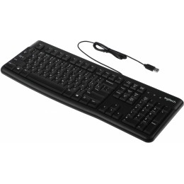 Клавиатура Logitech K120 черный USB (920-002583) кабель 1.5м
