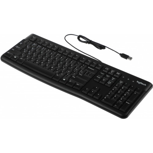 Клавиатура Logitech K120 черный USB (920-002583) кабель 1.5м