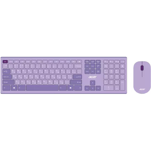 Клавиатура + мышь Acer OCC205 клав:фиолетовый мышь:фиолетовый USB беспроводная slim Multimedia (ZL.ACCEE.00D)