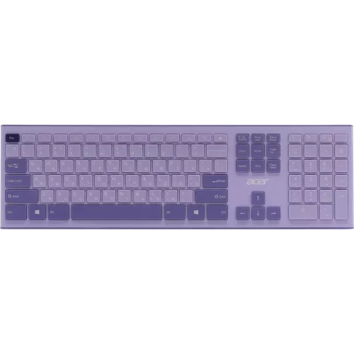 Клавиатура + мышь Acer OCC205 клав:фиолетовый мышь:фиолетовый USB беспроводная slim Multimedia (ZL.ACCEE.00D)