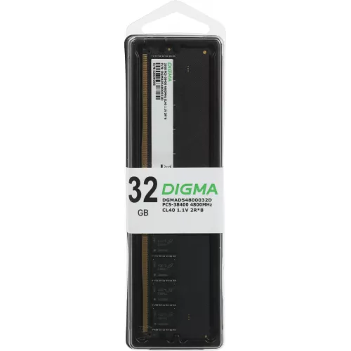Память DDR5 32GB 4800MHz Digma DGMAD54800032D RTL PC5-38400 CL40 DIMM 288-pin 1.1В dual rank Ret