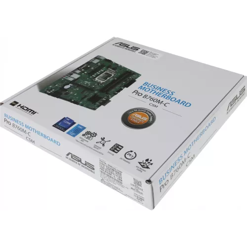 Материнская плата Asus PRO B760M-C-CSM Soc-1700 Intel B760 4xDDR5 mATX AC`97 8ch(7.1) GbLAN RAID+VGA+HDMI+DP