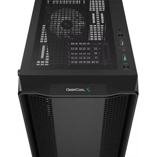 Корпус Deepcool CC560 V2 черный без БП ATX 4x120mm 5x140mm 1xUSB2.0 audio bott PSU