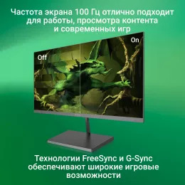 Монитор Digma 23.8" Progress 24A501F черный VA LED 16:9 HDMI матовая 250cd 178гр/178гр 1920x1080 100Hz FreeSync VGA FHD 3кг