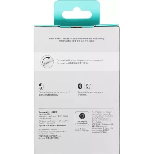 Мышь Logitech M650 Large графитовый оптическая 4000dpi silent беспров. BT/Radio USB 5but (910-006388)