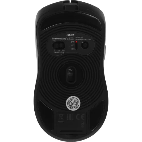 Мышь Acer OMR312 черный оптическая 3200dpi беспров. BT/Radio USB 5but (ZL.MCECC.035)