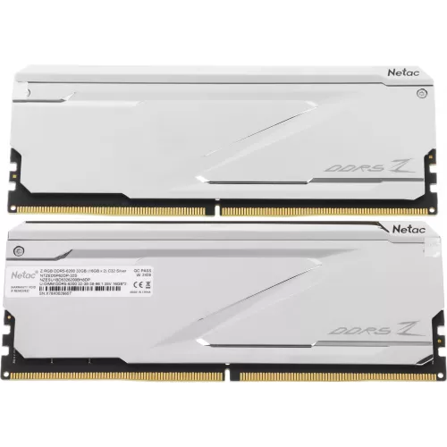 Память DDR5 2x16GB 6200MHz Netac NTZED5P62DP-32S Z RGB RTL Gaming PC5-49600 CL32 DIMM 288-pin 1.35В с радиатором Ret