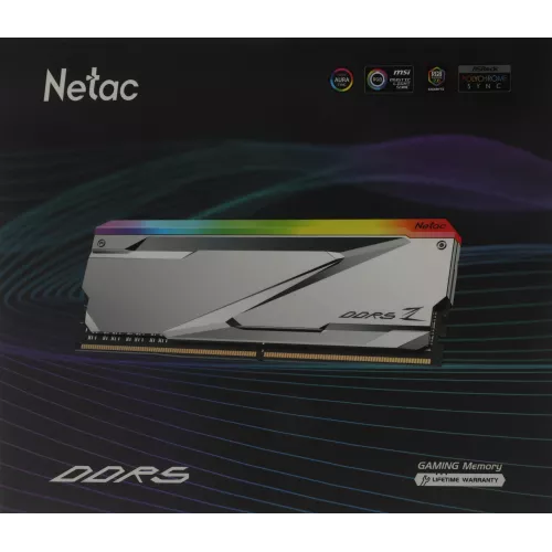 Память DDR5 2x16GB 6200MHz Netac NTZED5P62DP-32S Z RGB RTL Gaming PC5-49600 CL32 DIMM 288-pin 1.35В с радиатором Ret