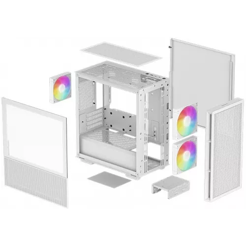 Корпус Deepcool CH360 белый без БП mATX 5x120mm 2x140mm 1xUSB3.0 audio bott PSU