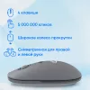 Мышь Оклик 408MW графитовый оптическая 1600dpi silent беспров. USB для ноутбука 4but (2007533)