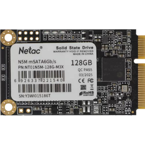 Накопитель SSD Netac SATA-III 128GB NT01N5M-128G-M3X N5M mSATA