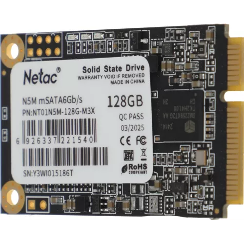 Накопитель SSD Netac SATA-III 128GB NT01N5M-128G-M3X N5M mSATA