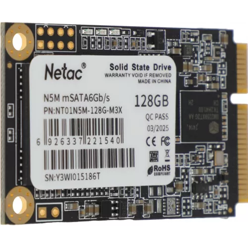 Накопитель SSD Netac SATA-III 128GB NT01N5M-128G-M3X N5M mSATA