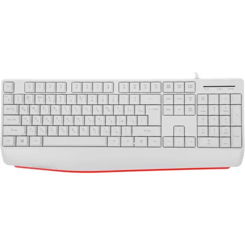 Клавиатура Defender HB-546 белый USB (подставка для запястий) (45547) кабель 1.8м