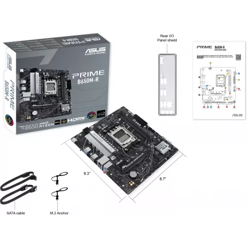 Материнская плата Asus PRIME B650M-R Socket AM5 AMD B650 2xDDR5 mATX AC`97 8ch(7.1) 2.5Gg RAID+HDMI