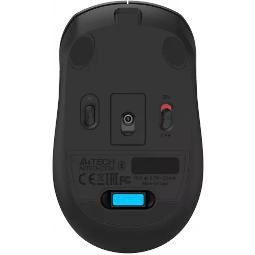 Мышь A4Tech Fstyler FB26CS Air2 серый/черный оптическая 2000dpi silent беспров. BT/Radio USB для ноутбука 4but (FB26CS AIR2 SMOKY GREY)