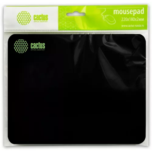 Коврик для мыши Cactus Black черный 220x180x2мм (CS-MPC-P01XS)
