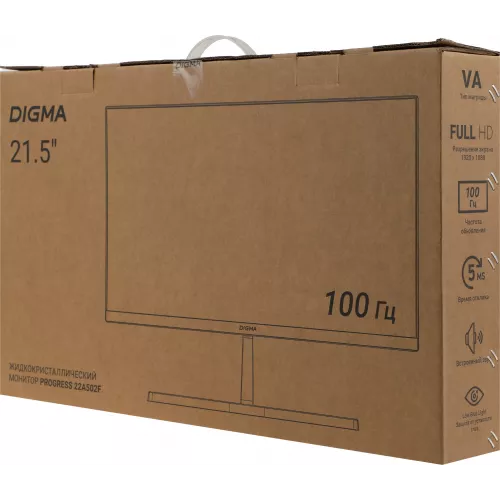 Монитор Digma 21.5" Progress 22A502F белый VA LED 5ms 16:9 HDMI M/M матовая 250cd 178гр/178гр 1920x1080 100Hz G-Sync FreeSync VGA DP FHD 2.07кг