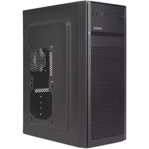 Корпус Digma DCC-MD301 черный без БП ATX 1x80mm 4x120mm 1xUSB2.0 1xUSB3.0 audio