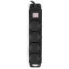 Сетевой фильтр Buro 400MDP-5-B 5м (4 розетки) черный (коробка)