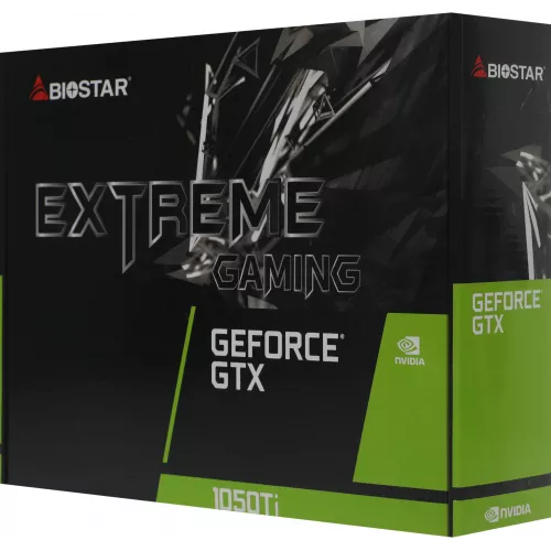 Видеокарта Biostar PCI-E 3.0 VN1055TF41 NVIDIA GeForce GTX 1050TI 4Gb 128bit GDDR5 1291/7008 DVIx1 HDMIx1 DPx1 HDCP Ret