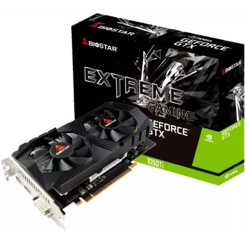 Видеокарта Biostar PCI-E 3.0 VN1055TF41 NVIDIA GeForce GTX 1050TI 4Gb 128bit GDDR5 1291/7008 DVIx1 HDMIx1 DPx1 HDCP Ret