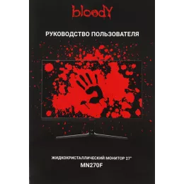 Монитор Bloody 27" MN270F черный IPS LED 1ms 16:9 HDMI M/M матовая 300cd 178гр/178гр 1920x1080 200Hz G-Sync DP FHD 4кг