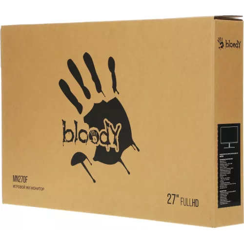 Монитор Bloody 27" MN270F черный IPS LED 1ms 16:9 HDMI M/M матовая 300cd 178гр/178гр 1920x1080 200Hz G-Sync DP FHD 4кг