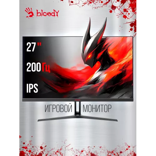 Монитор Bloody 27" MN270F черный IPS LED 1ms 16:9 HDMI M/M матовая 300cd 178гр/178гр 1920x1080 200Hz G-Sync DP FHD 4кг