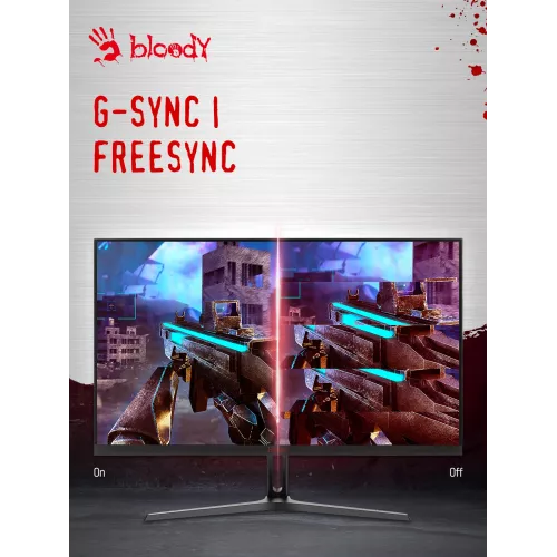 Монитор Bloody 27" MN270F черный IPS LED 1ms 16:9 HDMI M/M матовая 300cd 178гр/178гр 1920x1080 200Hz G-Sync DP FHD 4кг