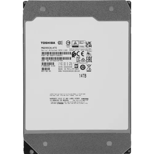 Жесткий диск Toshiba SAS 3.0 14TB MG09SCA14TE Server Enterprise Capacity (7200rpm) 512Mb 3.5" Bulk