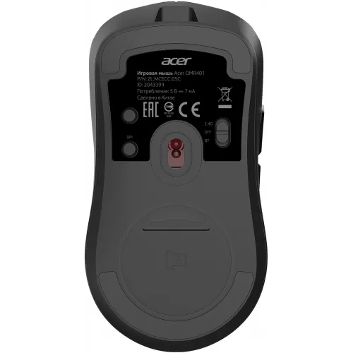 Мышь Acer OMR401 черный оптическая 12000dpi беспров. BT/Radio USB 5but (ZL.MCECC.05C)